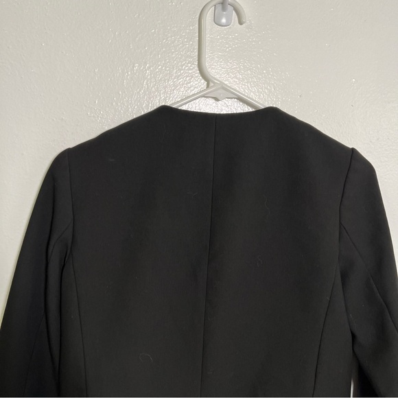 Zara Basic Collection Lace Trim Crop Blazer Black S - Picture 9 of 13